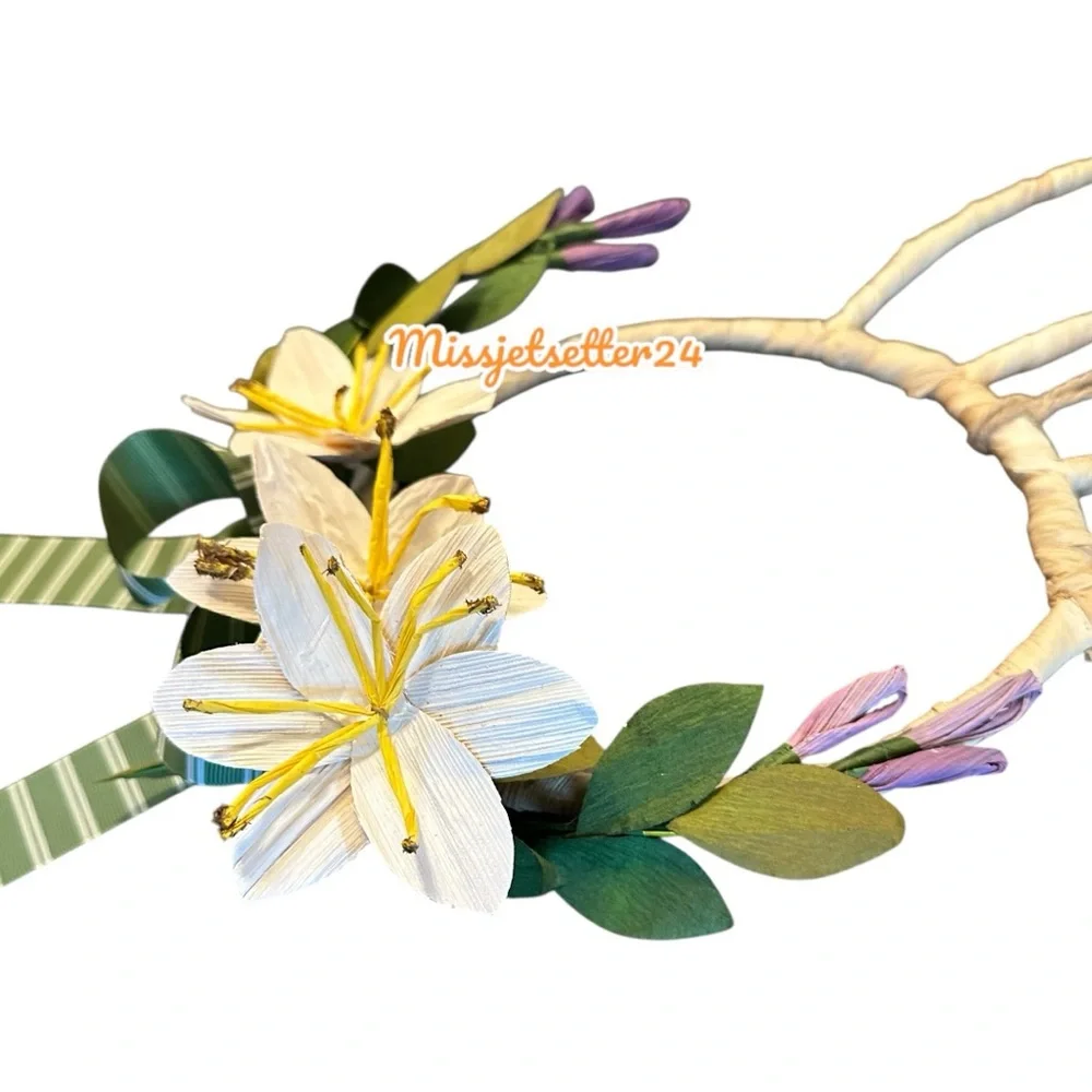 NWT TARGET THRESHOLD EASTER BUNNY WREATH Purple and Green Spring 2025